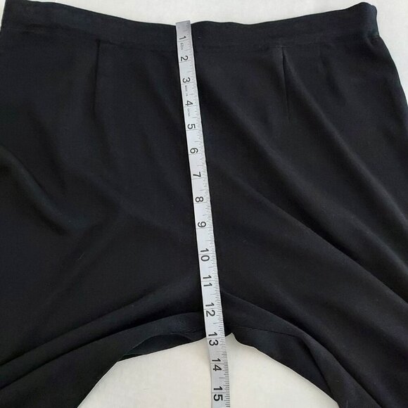 Exclusively Misook Straight Leg Pull On Black Pants Size XL - Picture 4 of 8